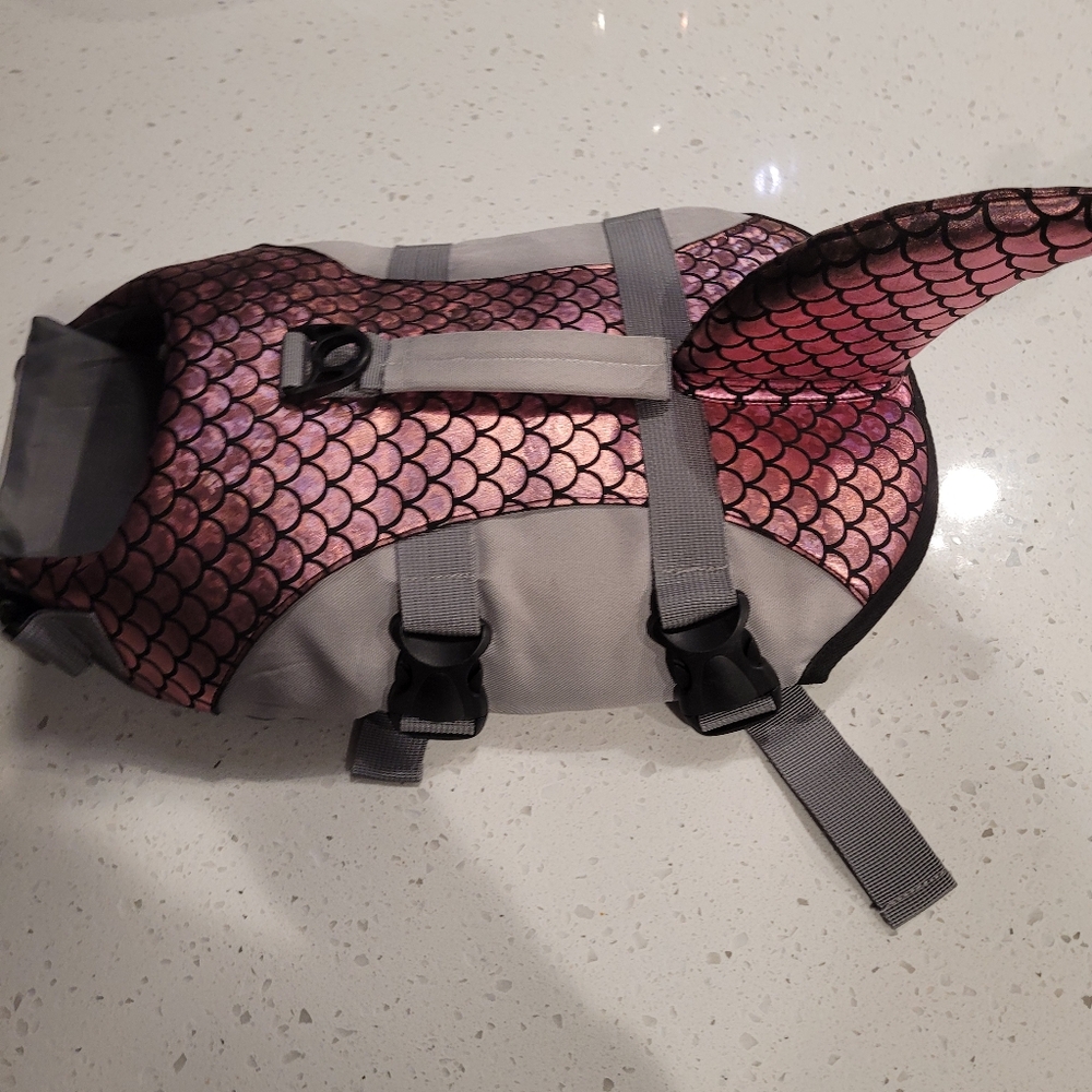 Dog Life Jacket, Pet Floatation Vest Reflective Swimsuit Size M - Picture 2 of 9